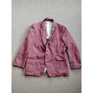 Vintage Mens Light Maroon Blazer W/ Goldtone Buttons The Fair Monmouth Usa
